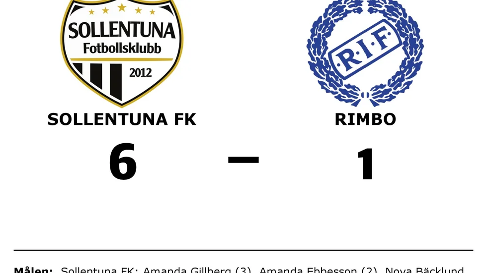 Sollentuna FK vann mot Rimbo IF