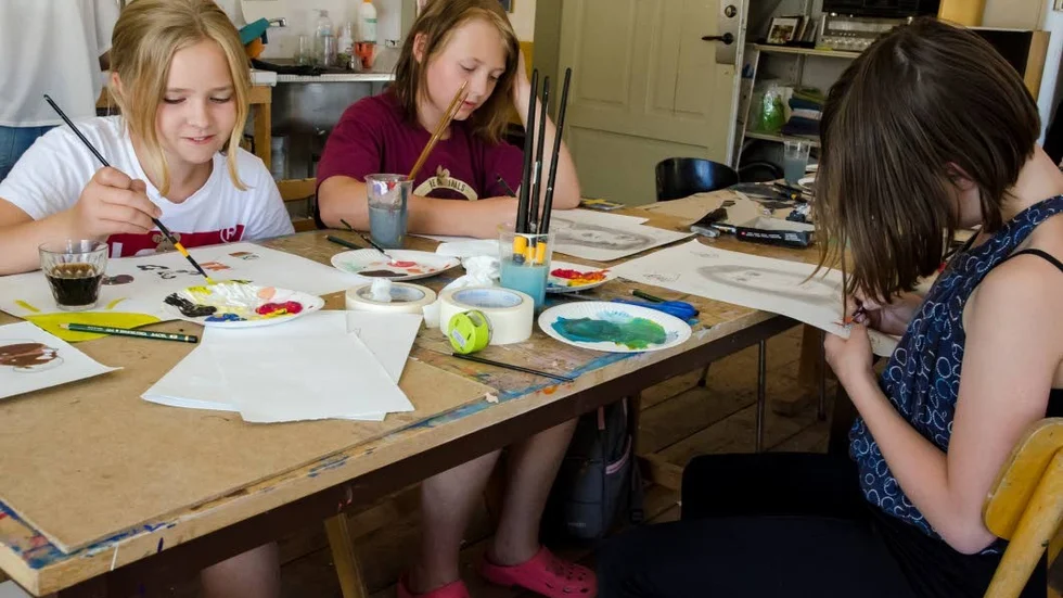 Ida Nilsson Modéer, 11, Nyköping. Emilie Guy, 9, Nyköping och Alice Jouper, 12, Nyköping.