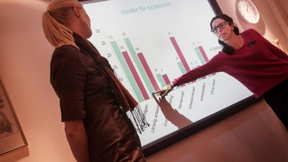 Rebecca Källström och Juliana Falke sammanfattar de gotländska företagarnas  expansionshinder.