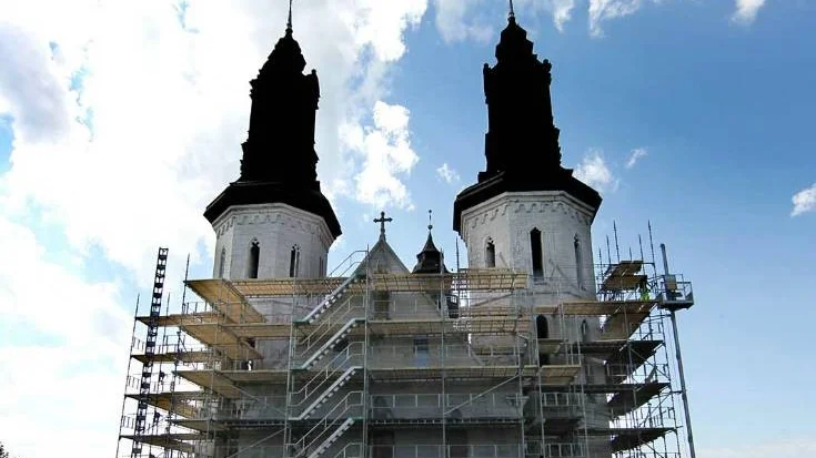 Arkivbild från när domkyrkan renoverades förra året.
