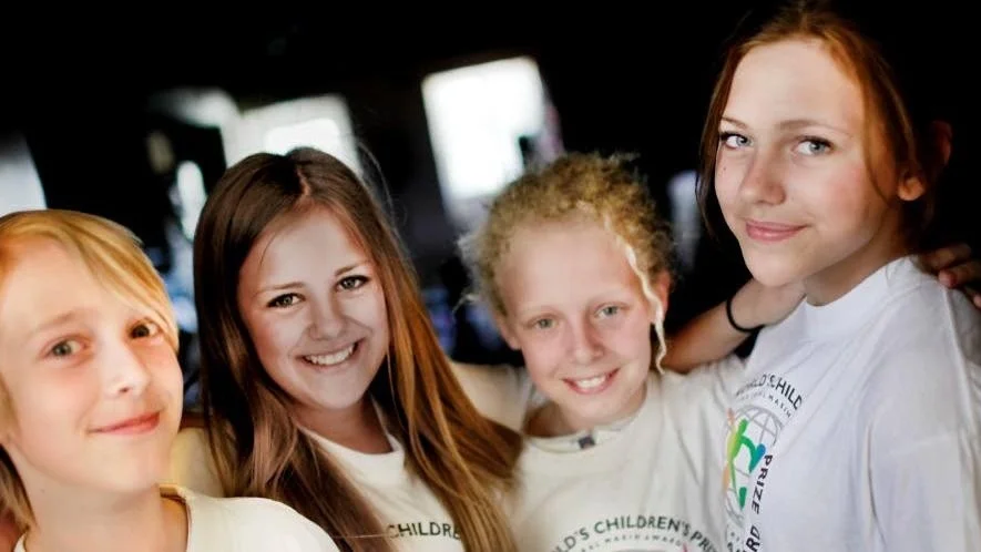 Sätteklassare i Västerhejde skola som precis röstat i den årliga World´s Children´s Prize.