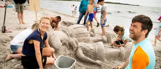 Barnen glänste i sandskulpturtävlingen