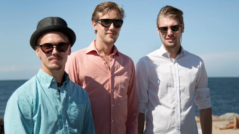 Johan Pettersson, Viktor Anagrius och Johan Grönlund tog färjan från hemstaden Nynäshamn.