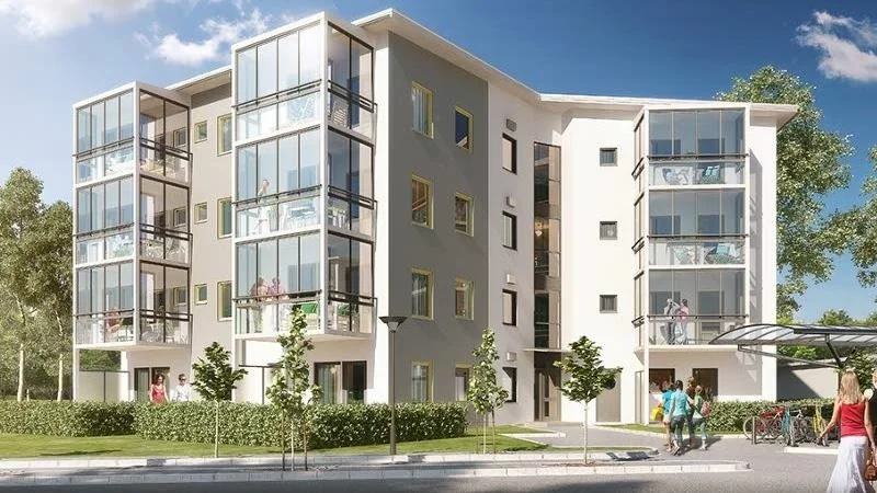 Gotlandshems hus i området Adjutanten vid A7 i Visby.