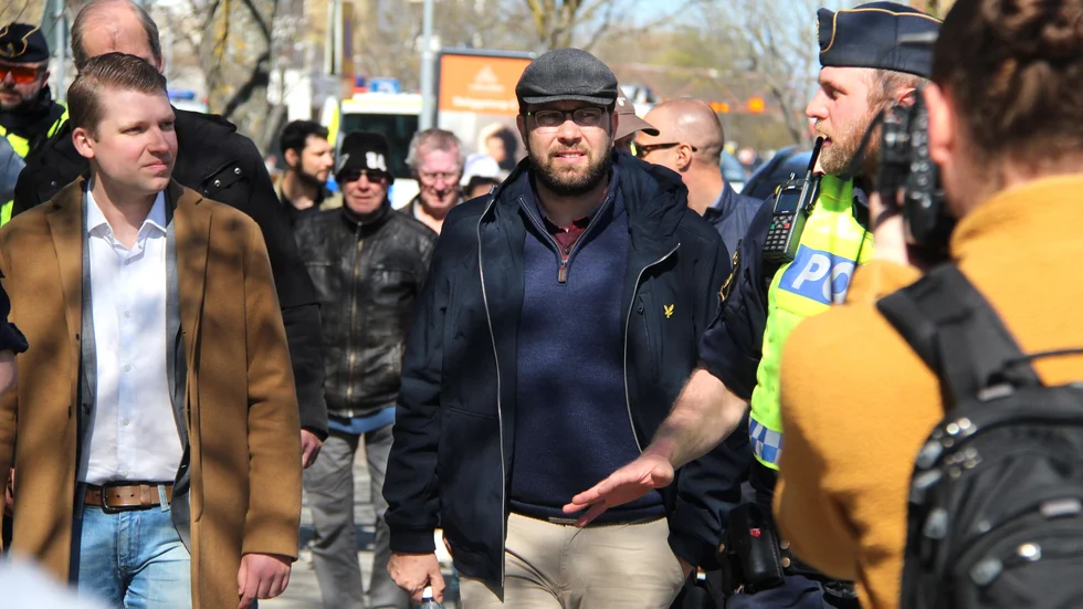 Jimmie Åkesson (SD) på besök i Skäggetorp.