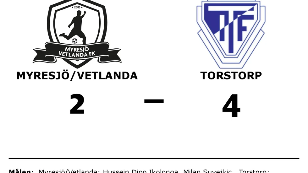 Myresjö/Vetlanda FK förlorade mot Torstorps IF