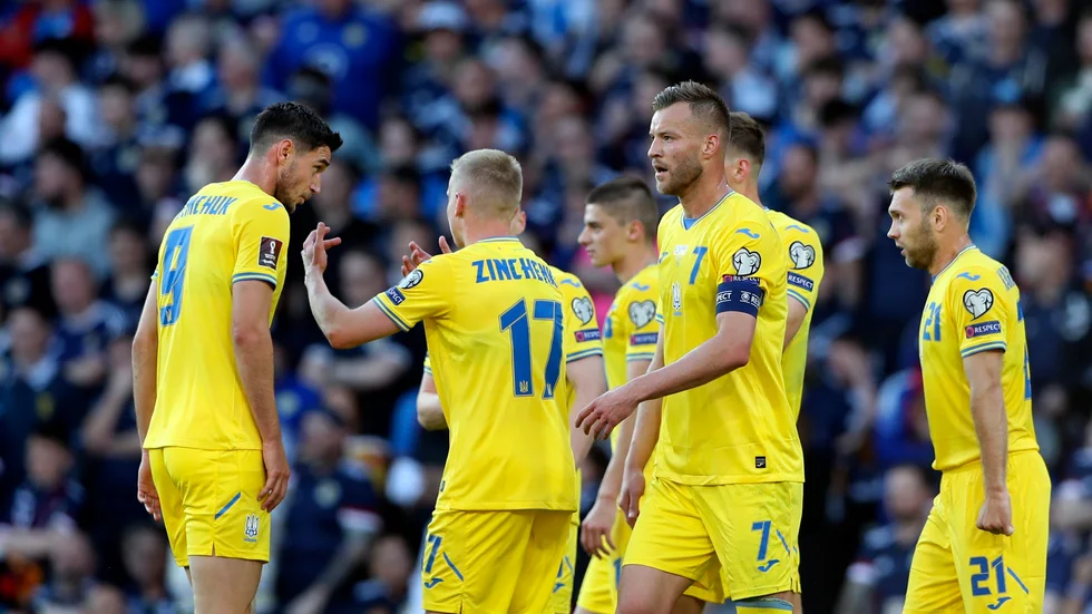 Ukraina firar mål mot Skottland. Nu möter man Wales i playoffinal till VM.