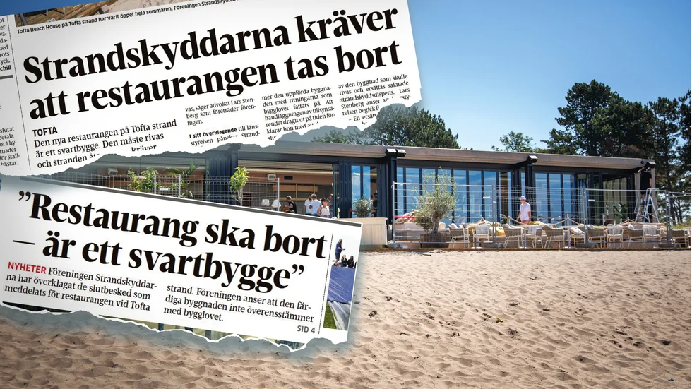 Föreningen Strandskyddarna har i flera år fört en kamp mot restaurangen på Tofta strand.