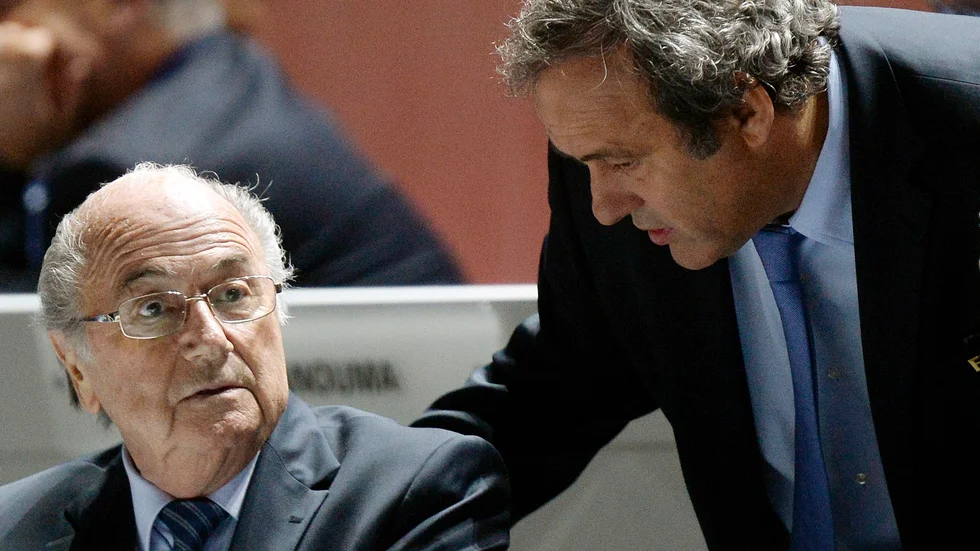 Nu påbörjas rättegången mot tidigare fotbollsbossarna Sepp Blatter, 86, och Michel Platini, 66, i schweiziska Bellinzona. Arkivbild.