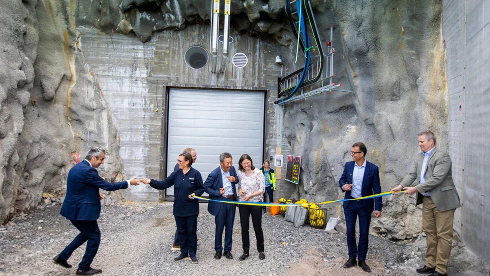 Bilden är hämtad från invigningen av vätgasanläggningen i Luleå. Gaslagret i Svartöberget är tänkt att avvecklas inom två år.
