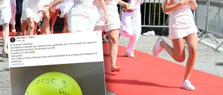 Studentballong från Eskilstuna hittad i kommundirektörens trädgård på Åland – avsändare efterlyses: "Champagne utlovas"   