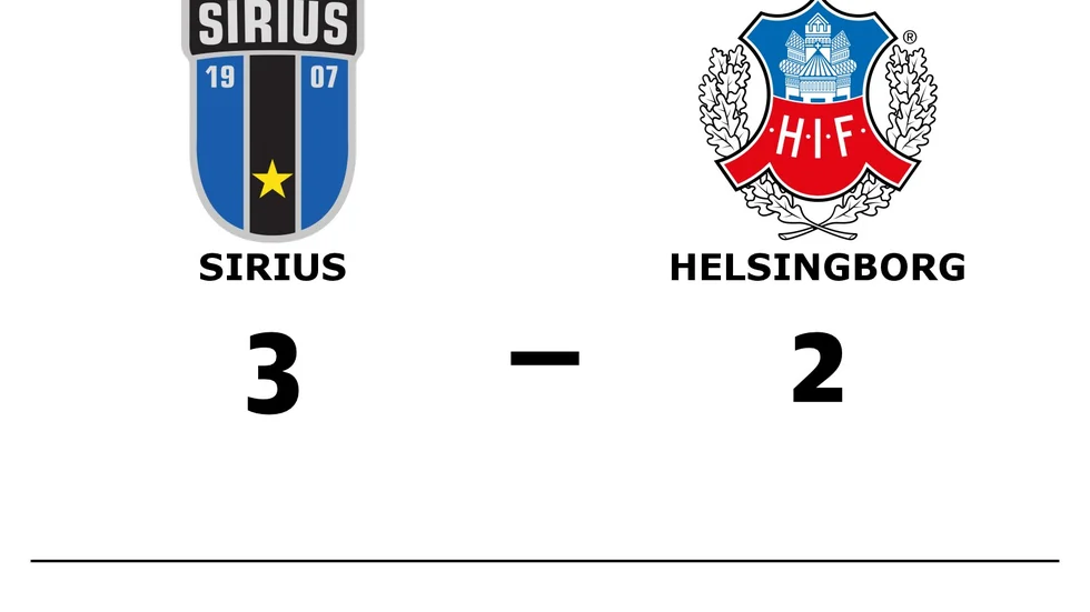 IK Sirius FK vann mot Helsingborgs IF