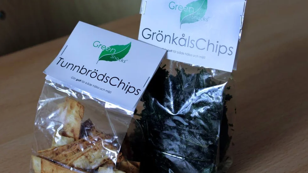 Chips. UF-företagets affärsidé är nyttiga och miljövänliga chips.