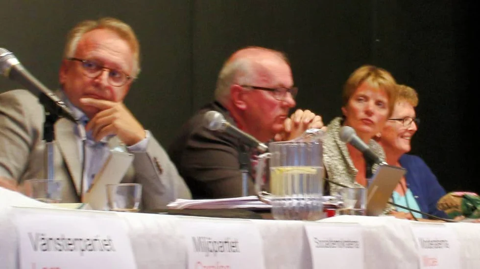 En bild från debatten och LRF:s politikerutfrågning i Tuna inför kommunvalet för fyra år sedan. I år blir det delvis andra politiker, men också en del av de som var med redan då.