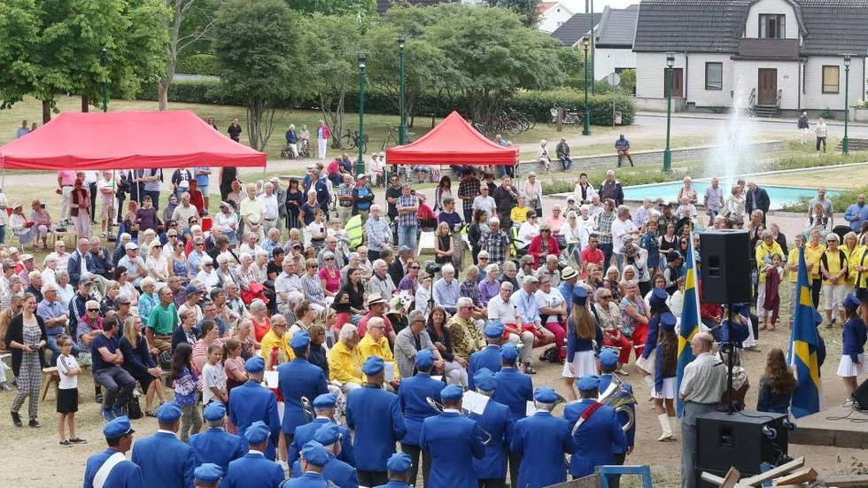 Omkring 400 personer deltog i Nationaldagsfirandet i Källängsparken.