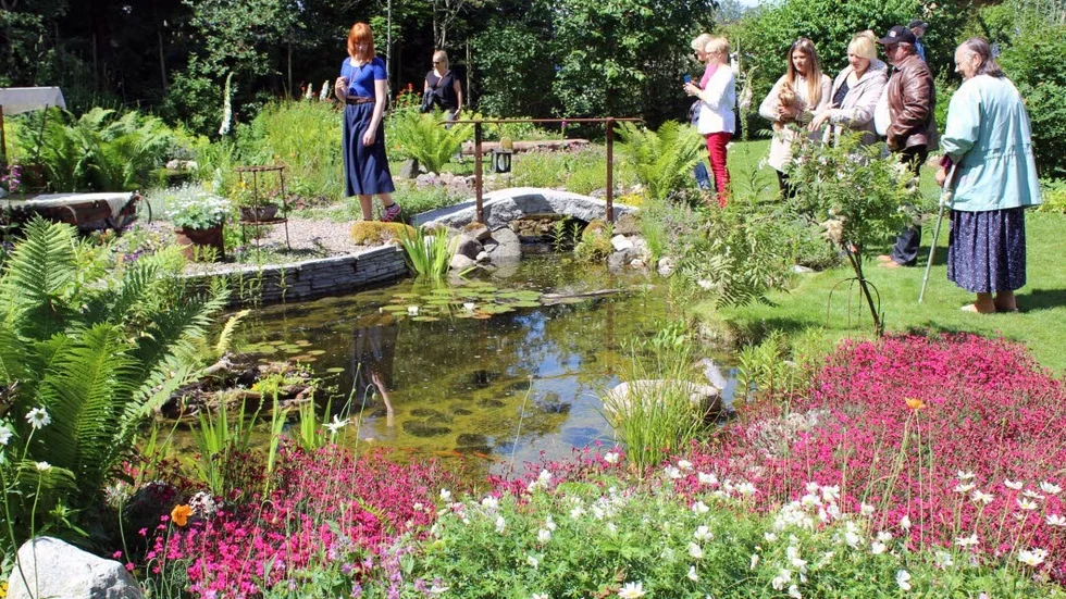 Trädgården i Korskrog lockade många naturintresserade till sig.