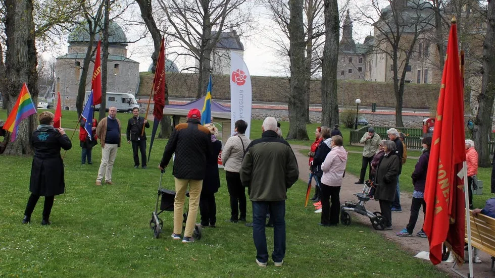 På plats i Hamnparken.