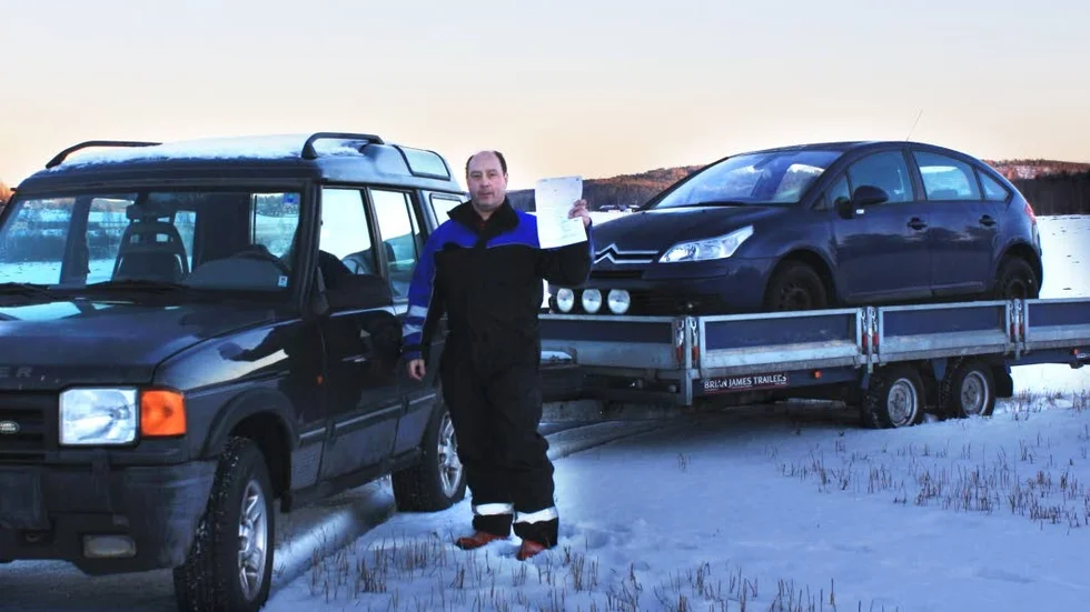 Gerry Remmert fick en faktura för en bil på släpvagn efter en åktur över Motalabron.
