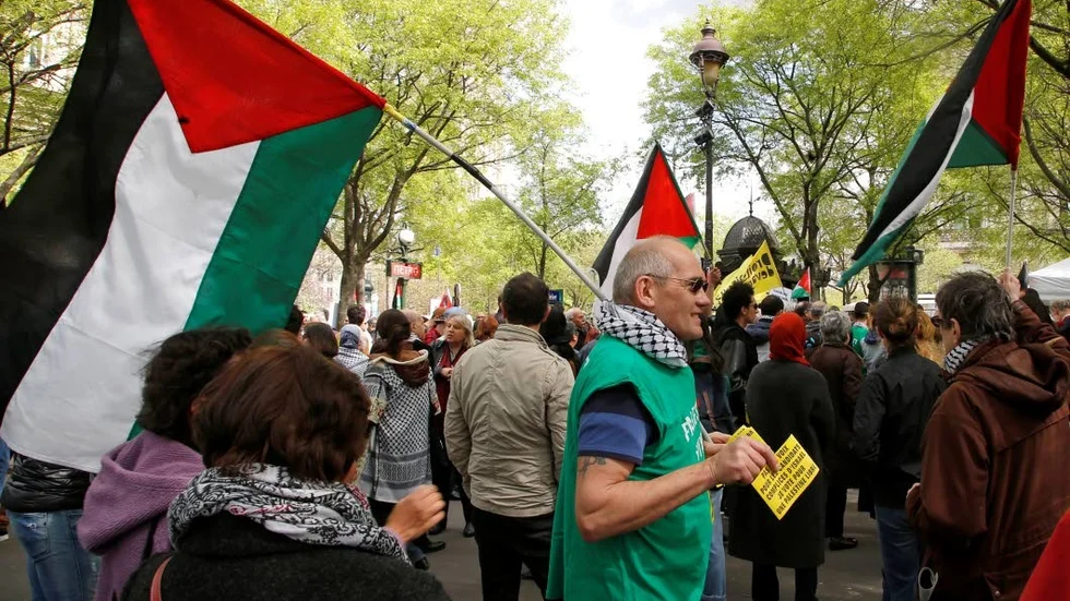 Protest. Demonstration för Palestina i början av april i år.