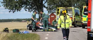 Mc-förare till sjukhus – allvarligt skadad