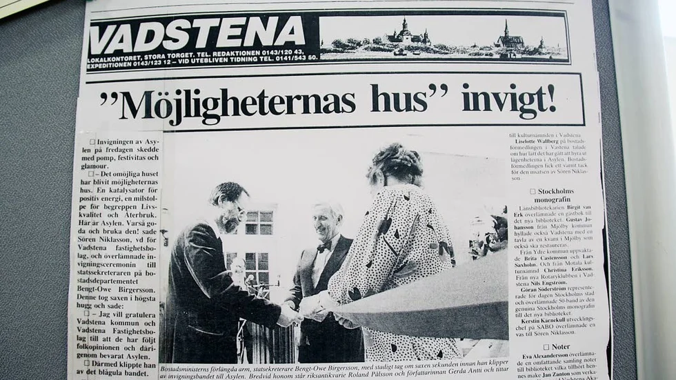 Vadstena Tidning den 23 maj 1987. Så här såg det ut under invigningen för 30 år sedan.