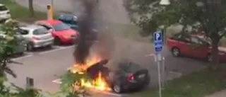 Anlagd bilbrand i Berga