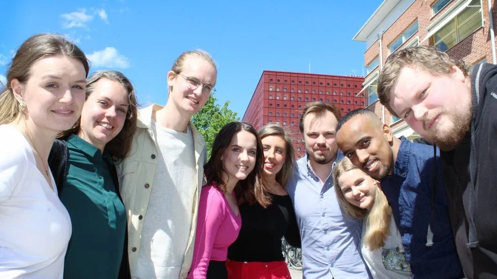 Här är kulturvetarna vid LiU som satsar på entreprenörskap: Anna Andersson, Michaela Karlsson, Emil Björk, Beatrice  Engström, Mary Wikdahl, Alexander Åmell, Felicia Sundblad, Mustafa Muqtar och Rikard Eriksson.