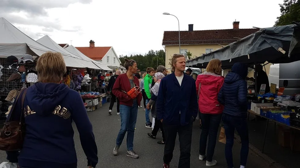 Ingatorps marknad var lika liten i år som förra året med 25 knallar men blev väldigt välbesökt.