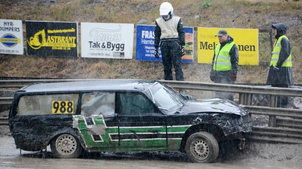 Här tog det stopp för Thomas Karlsson i A-finalen.