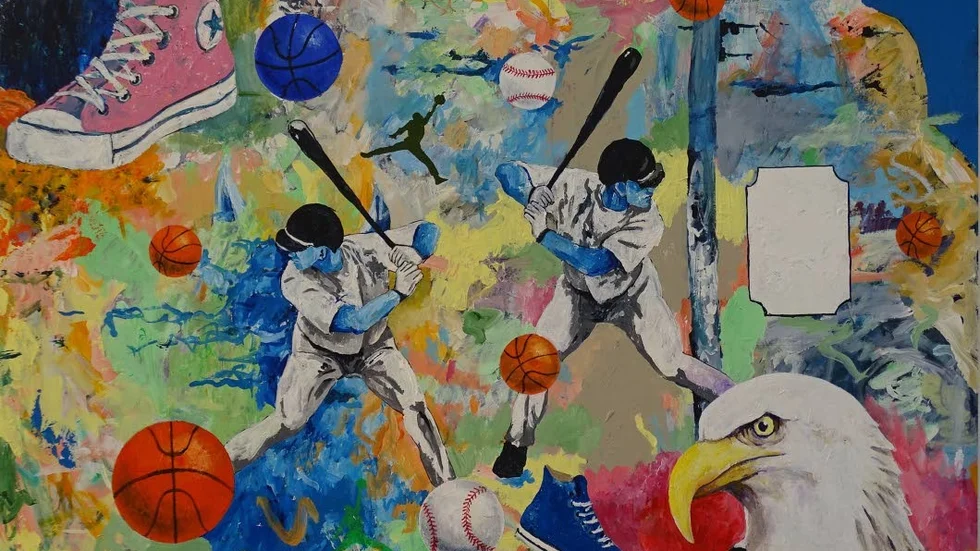 American Sports. Målning av Antonio Sognasoldi.