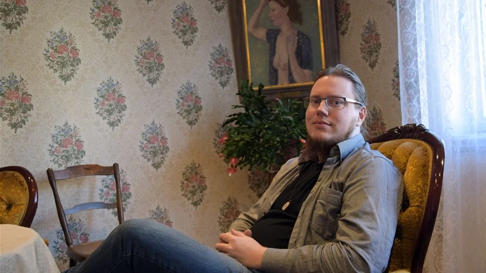 Emil Thuresson är Kisa-Västra Eneby Hembygdsförenings nya ordförande. Foto: Morgan Karlsson