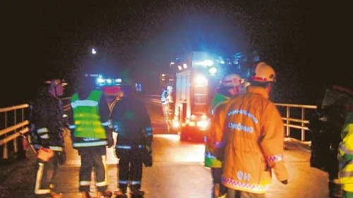 Vid 17-tiden på onsdagen inträffade en trafikolycka utanför Rimforsa. I 90 minuter var vägen avstängd i båda riktningarna. Foto: Michael Nordin