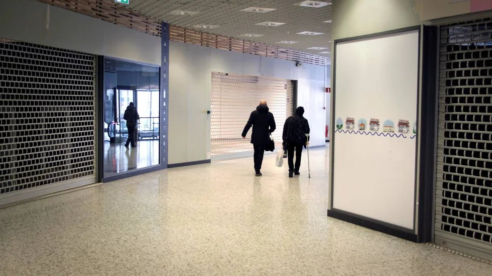 Ödsligt. Galleria Kvarnen i Mjölby.