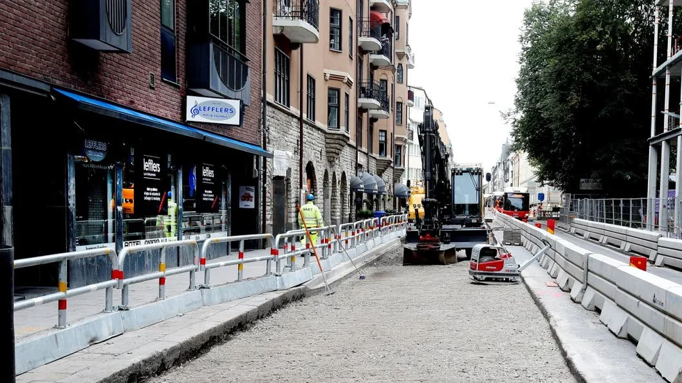 Snart klart. Efter ledningsarbetet på gatan är klart finns inget nytt arbete inplanerat.