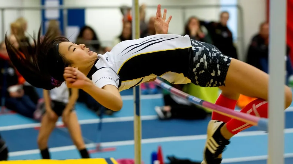 Medaljer. Emma Hjelm var en av tjejerna i Motala AIF som lyckades bra i inomhusavslutningen i Eskilstuna.
