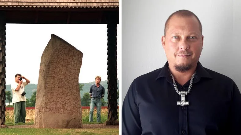 Asa-samfundet vill ordna midsommarblot vid Rökstenen. (Personerna på bilden har inget med Asa-samfundet att göra.) Stenar Sonevang, Finspång, är talesperson i nyregistrerade trossamfundet Nordiska Asa-samfundet.