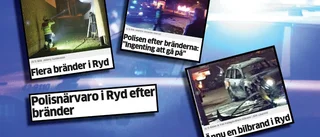 Anlagd bilbrand i Ryd