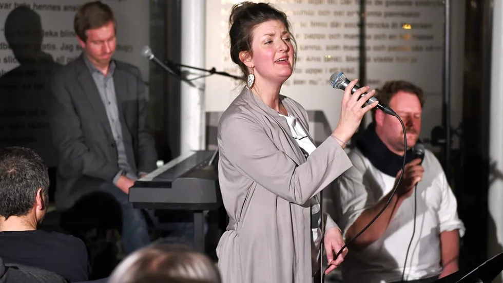 Katrin Kernell tillsammans med Fredrik Thalin och Mats Genfors bjöd på en musikalisk upplevelse.