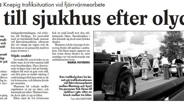 Corren dagen efter olyckan 22 augusti 2000.