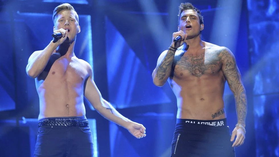GÖTEBORG 20160204
Samir och Viktor repeterar sitt bidrag Bada nakna inför den första deltävlingen i Melodifestivalen i Scandinavium i Göteborg.
Foto: Jonas Ekströmer/TT kod 10030