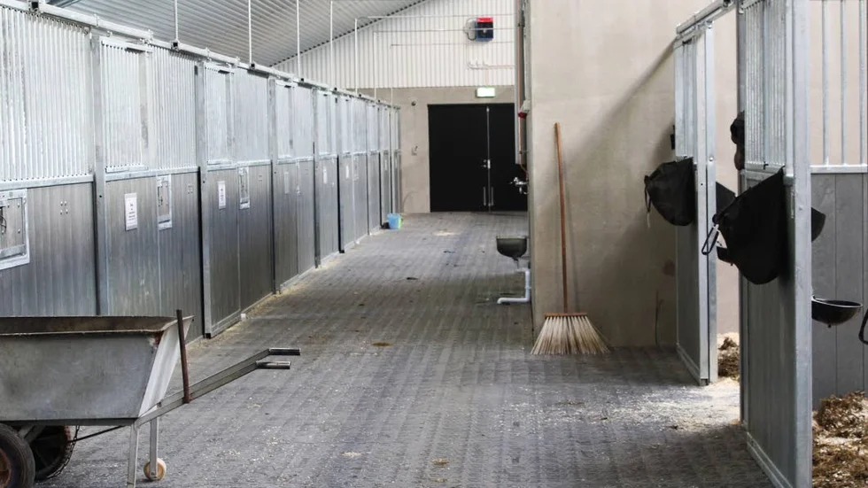 Det nya stallet har plats för 40 hästar. I september kommer ytterligare ett häststall att stå färdigt.
