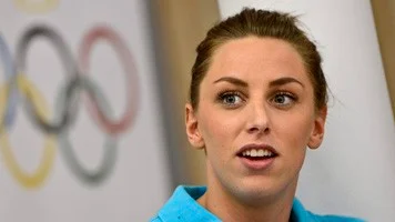 Jennie Johansson under dagens presskonferens.