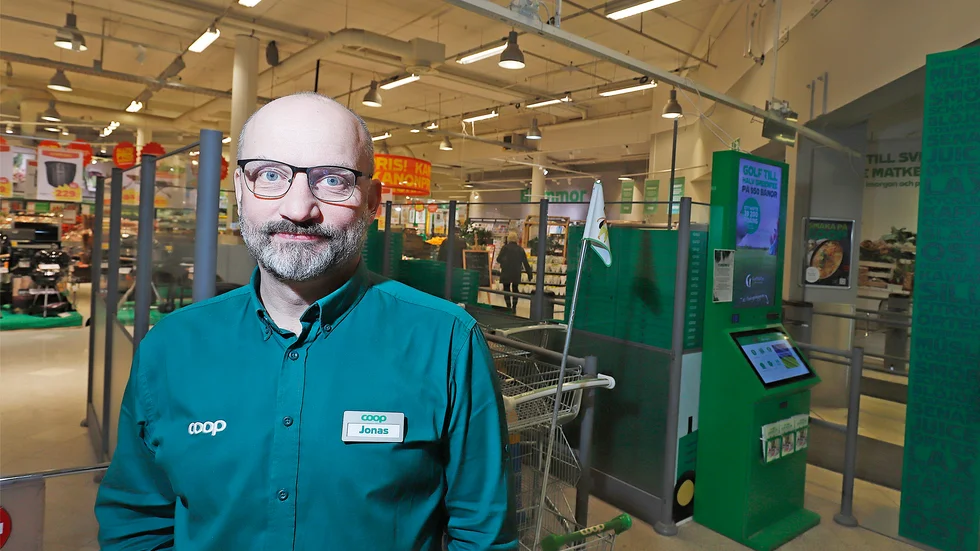 Jonas Lidhammar, butikschef på Stora Coop i Eskilstuna.