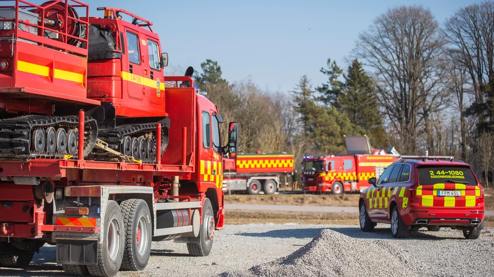 Räddningstjänsten larmades till det brinnande pannrummet vid 17.40 på onsdagen.