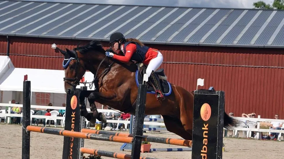 Mariah Blixth på hästen Cadero. Foto: Malin Blixt Johansson