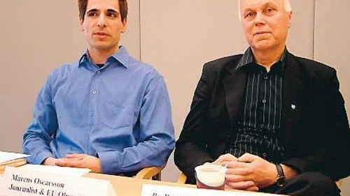 Marcus Oscarsson och Bo Bergman gjorde båda god reklam för Hultsfred i sändningen till USA.