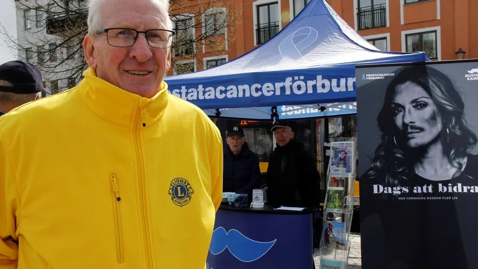 Hans Björkman, president i Lions club Enköping, var nöjd med lördagens Bilens dag på Stora torget och tror det kan bli ett återkommande arrangemang.