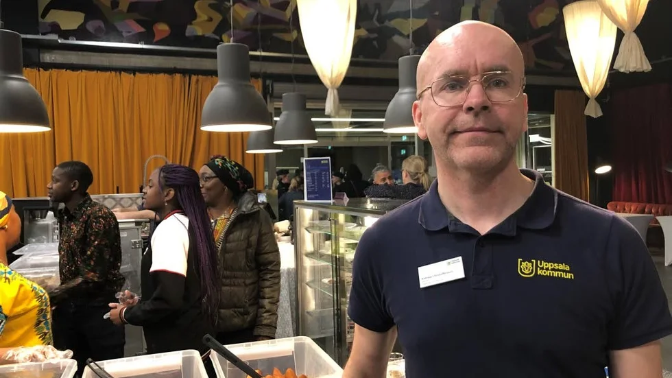 Andreas Christoffersson berättade om ett nyöppnat utbildnings- och jobbcenter i Gottsunda.