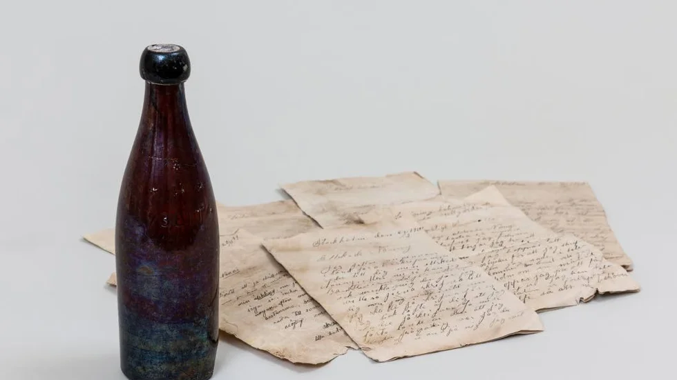 Flaskpost med brev som tillhörde Nanny från Enköping hittades i samband med utgrävningar vid Stockholms slott.