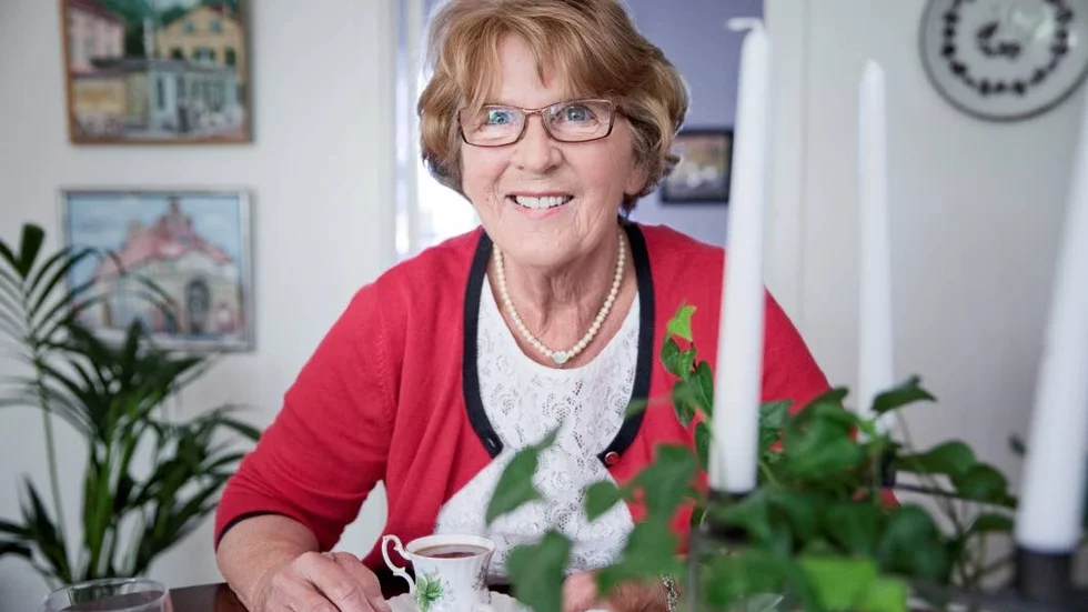 Tvilling. Britta Engström är tvilling med framlidne Lasse, som var gift med Maud Svensson.